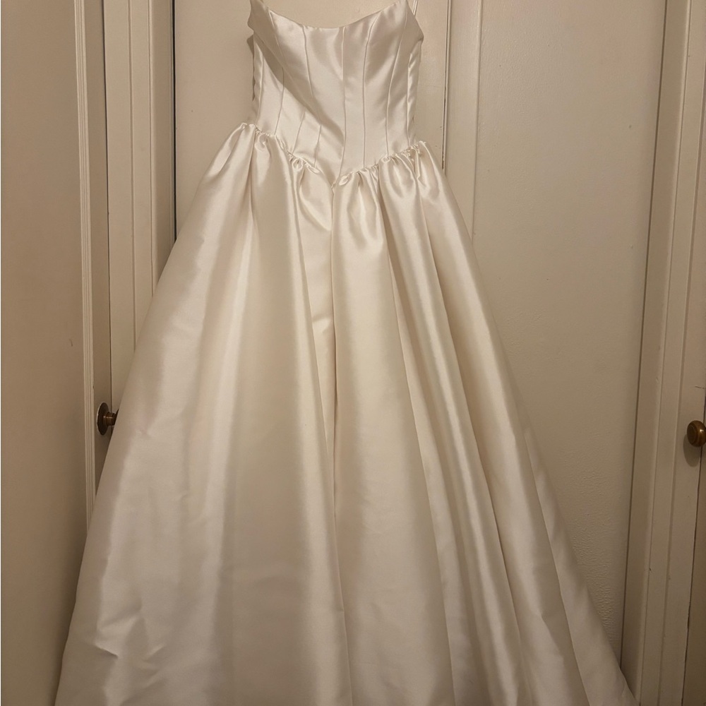 Anthropologie Jenny Yoo Strapless Ball Gown Wedding Dress 8 - Picture 10 of 10